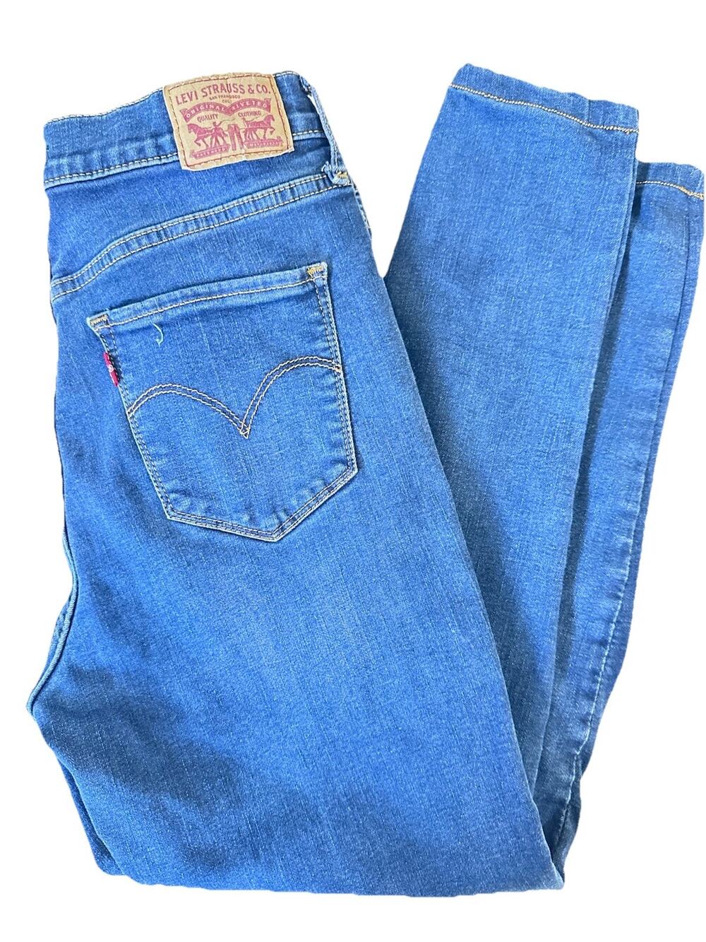 Levi's Jeans Womens Size 28 Blue Stretch 720 High Rise Super Skinny Hyperstretch